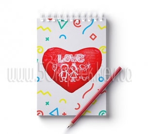 Блокнот А6 пружина по короткой стороне